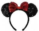 Minnie Ears Sequin Headband with Red Bow